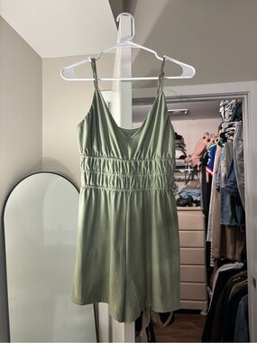 Kohl's Olive Green Ruched Waist romper
